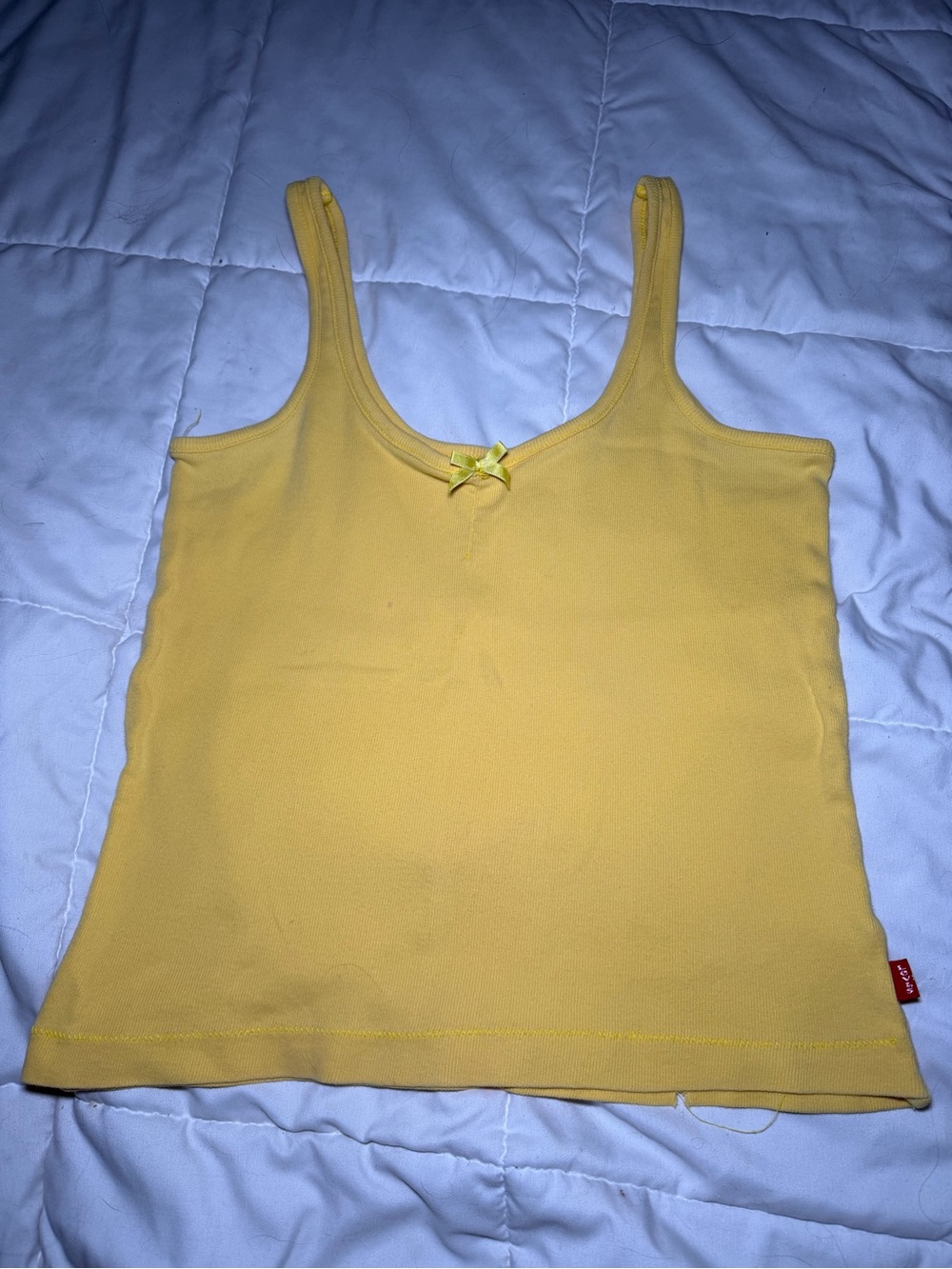 Levi's Bright Yellow Bow-Front Tank